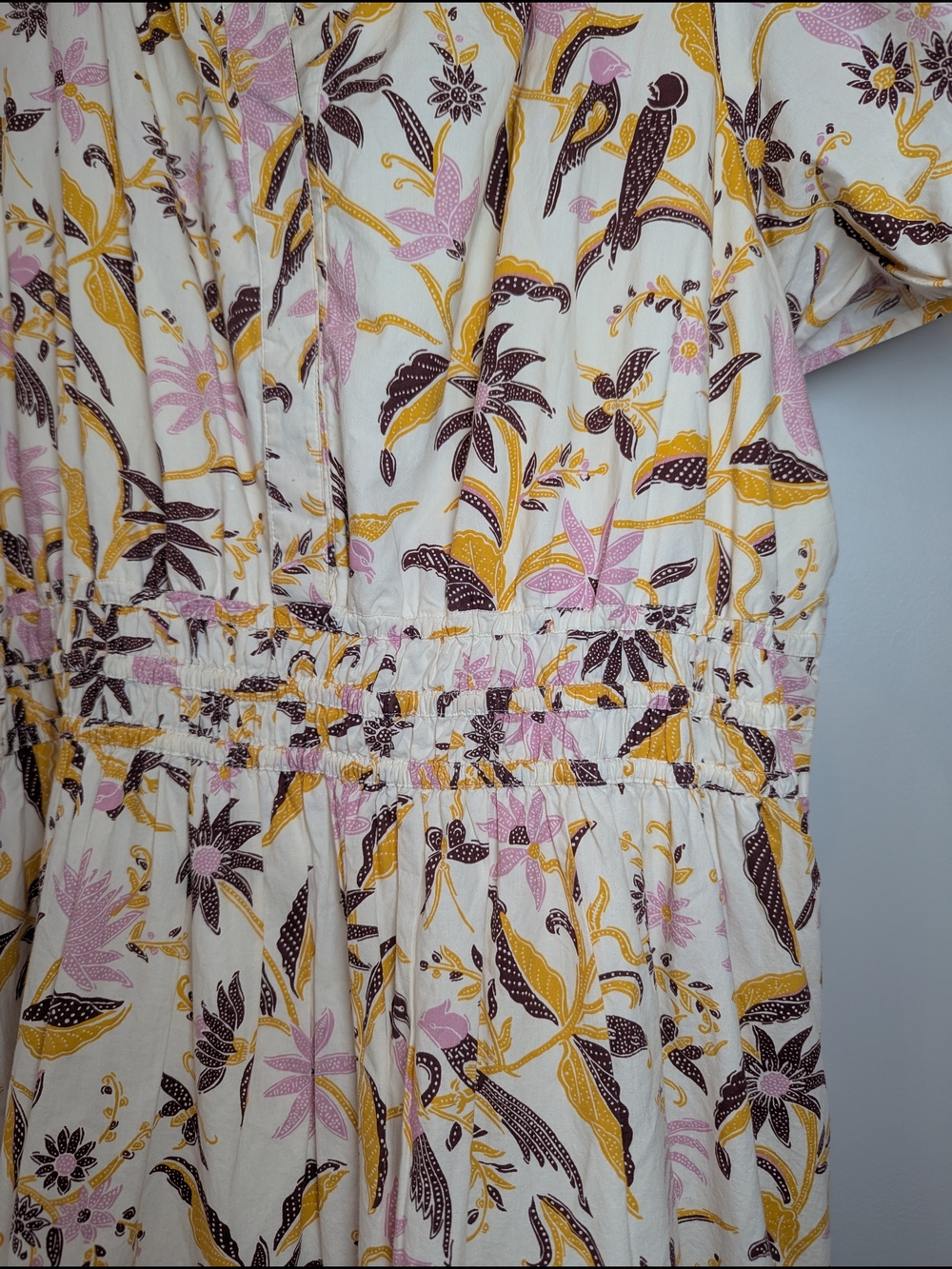 Anthropologie Womens Size XL Somerset Maxi Dress Floral Printed Cotton Whimsical - Picture 5 of 11